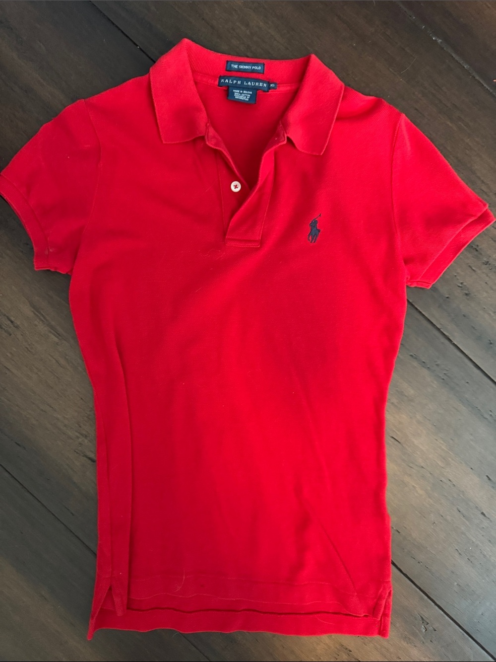 Ralph Lauren Bright Red Short-Sleeve Polo with Navy Pony